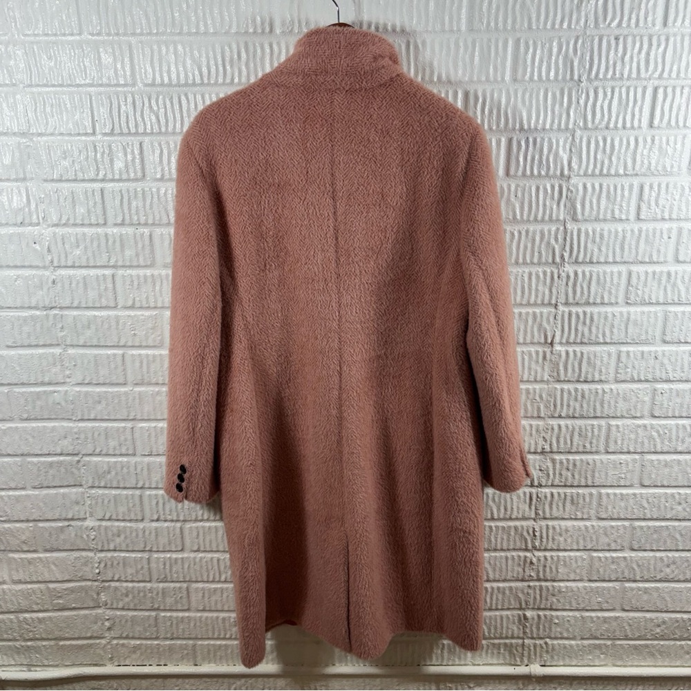 Loft Cozy Herringbone Coat Pink Coral Melange XL NWT - Picture 3 of 4